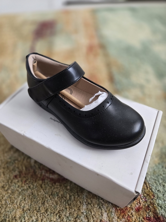 Elle Other - Elle Black Faux-Leather Mary Jane with Strap